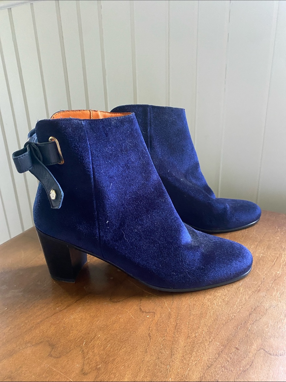 Fairfax & Favor Women's Blair Navy Velvet Ankle Boots